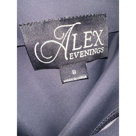 Alex Evenings Scuba Sheath Light Compression Dress 3/4 Sleeve Size 8 Charcoal - Picture 6 of 7